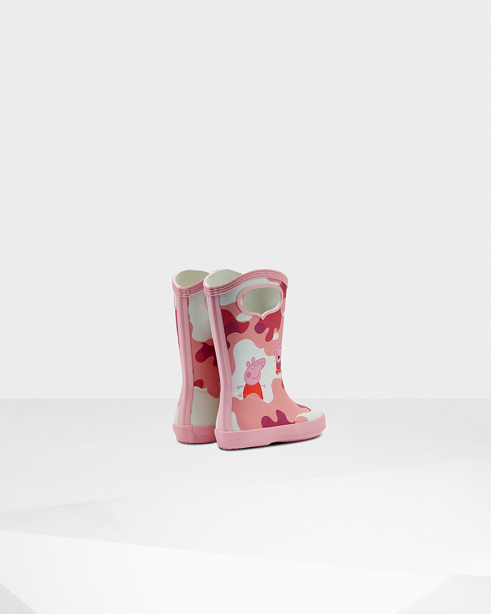 Bottes de Pluie Hunter Original First Peppa Pig Grab Handle Enfant Rose QYHDLFI-51